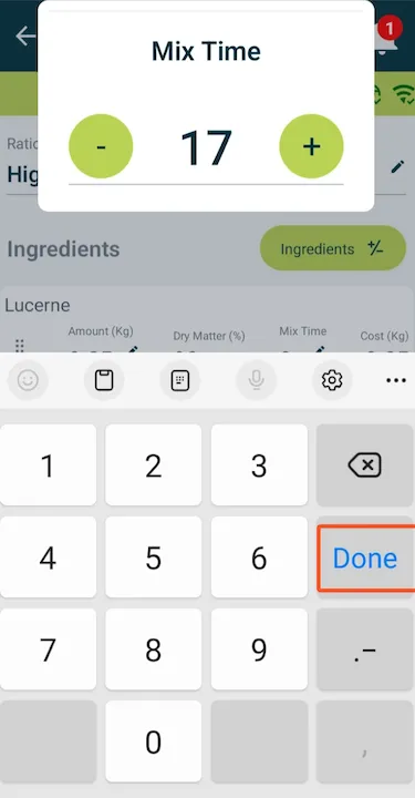 adding mix time for ingredients