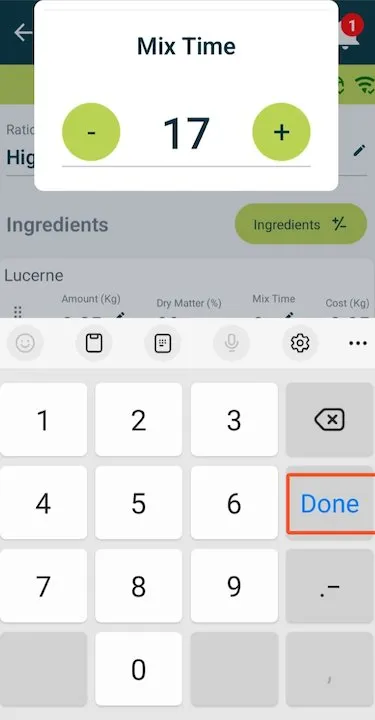 adding mix time for ingredients