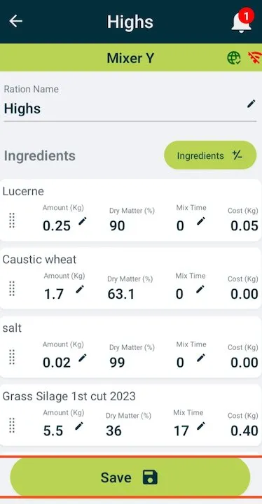 adding mix time for ingredients