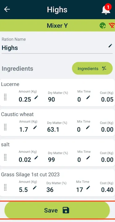 adding mix time for ingredients