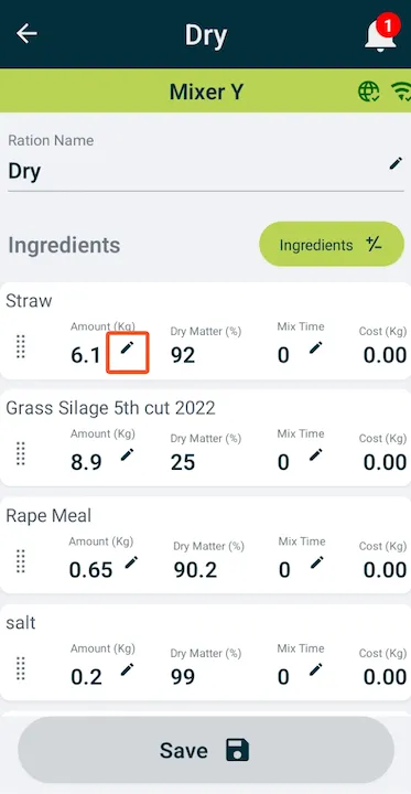 adjust ration size 4
