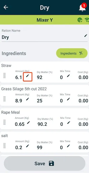 adjust ration size 4