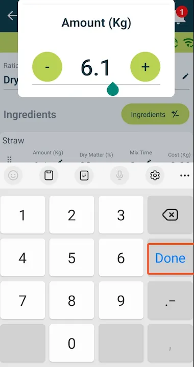adjust ration size 6