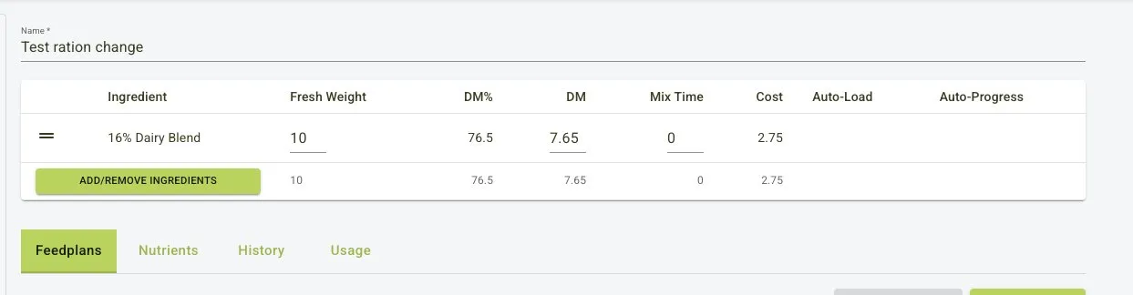 Before Update Ration