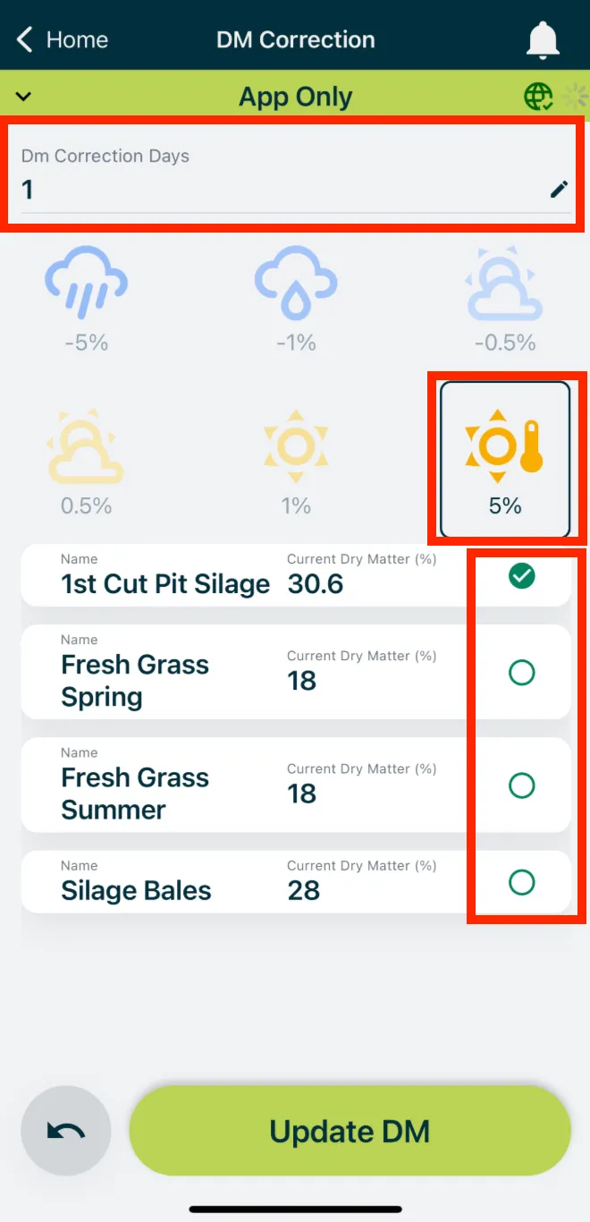 selecting ingredients